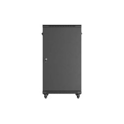 RACK CABINET 19" FREE-STANDING 22U/600X800 (FLAT PACK) WITH GLASS DOOR BLACK LANBERG