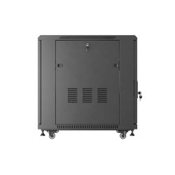 RACK CABINET 19" FREE-STANDING 15U/600X800 (FLAT PACK) WITH GLASS DOOR BLACK LANBERG