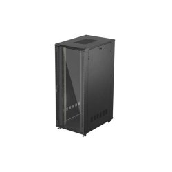 RACK CABINET 19" FREE-STANDING 42U/800X1200 (FLAT PACK) WITH GLASS DOOR BLACK LANBERG