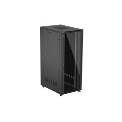 RACK CABINET 19" FREE-STANDING 42U/800X1200 (FLAT PACK) WITH GLASS DOOR BLACK LANBERG
