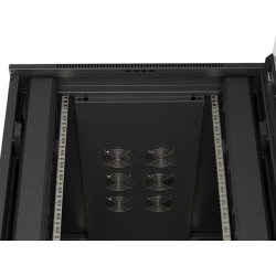 RACK CABINET 19" FREE-STANDING 42U/800X1200 (FLAT PACK) WITH GLASS DOOR BLACK LANBERG