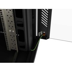 RACK CABINET 19" FREE-STANDING 42U/800X1200 (FLAT PACK) WITH GLASS DOOR BLACK LANBERG