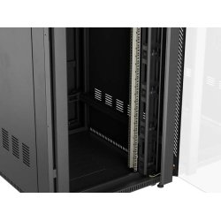 RACK CABINET 19" FREE-STANDING 42U/800X1200 (FLAT PACK) WITH GLASS DOOR BLACK LANBERG