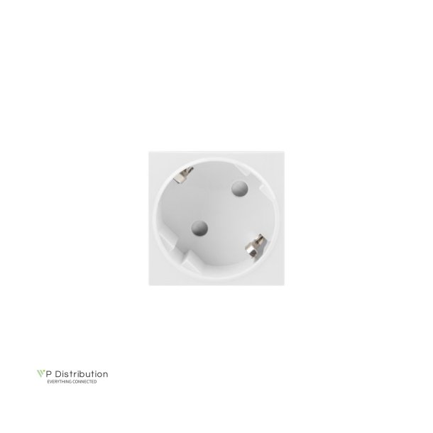 AC WALL SOCKET 230V 45X45 SINGLE SCHUKO TOOL-LESS WHITE LANBERG