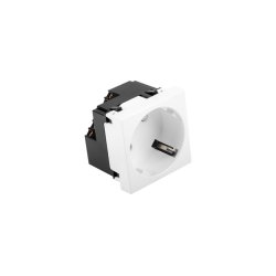 AC WALL SOCKET 230V 45X45 SINGLE SCHUKO TOOL-LESS WHITE LANBERG