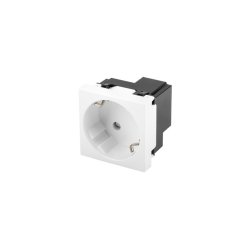 AC WALL SOCKET 230V 45X45 SINGLE SCHUKO TOOL-LESS WHITE LANBERG