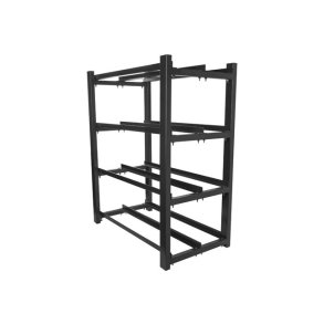 BATTERY FRAME FOR UPS 830X454 2 ROWS 4 LEVELS (8 SHELVES) (FLAT PACK) BLACK LANBERG