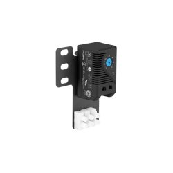CLOSED-LOOP THERMOSTAT 10A FOR RACK CABINETS WITH 19" EAR AND TERMINAL BLOCK BLACK LANBERG