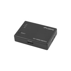 SWITCH VIDEO LANBERG 3X HDMI BLACK + MICRO USB PORT + REMOTE CONTROLLER