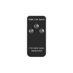 SWITCH VIDEO LANBERG 3X HDMI BLACK + MICRO USB PORT + REMOTE CONTROLLER