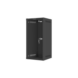 RACK CABINET 10" WALL-MOUNT 12U/280X310 (FLAT PACK) WITH GLASS DOOR BLACK LANBERG