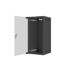RACK CABINET 10" WALL-MOUNT 12U/280X310 (FLAT PACK) WITH GLASS DOOR BLACK LANBERG