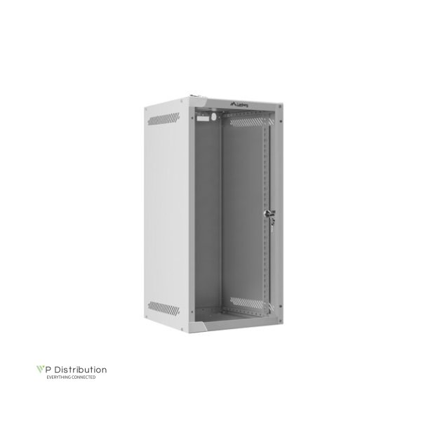 RACK CABINET 10" WALL-MOUNT 12U/280X310 FOR SELF-ASSEMBLY WITH GLASS DOOR GREY LANBERG (FLAT PACK)