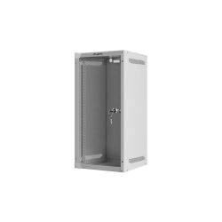 RACK CABINET 10" WALL-MOUNT 12U/280X310 FOR SELF-ASSEMBLY WITH GLASS DOOR GREY LANBERG (FLAT PACK)