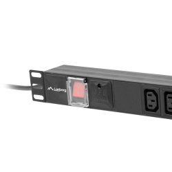 POWER DISTRIBUTION UNIT (PDU) 19" LANBERG 1U 16A 2M 8X IEC C13 SOCKETS BLACK C20