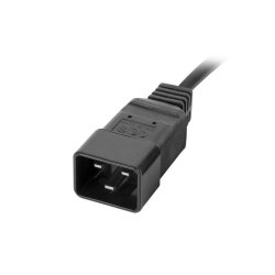 POWER DISTRIBUTION UNIT (PDU) 19" LANBERG 1U 16A 2M 2X C19 8X IEC C13 SOCKETS BLACK C20