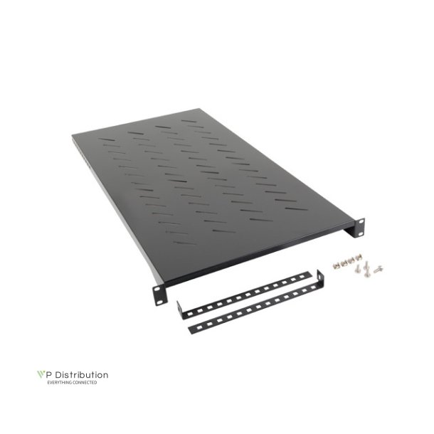 19" FIXED SHELF 1200MM BLACK LANBERG (1U/483X910MM MAX LOAD CAPACITY UP TO 25KG, 4-POINT ASSEMBLY)