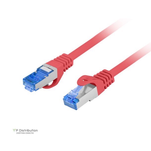 PATCHCORD CAT.6A S/FTP LSZH CCA 1M RED FLUKE PASSED LANBERG