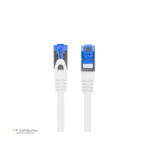 PATCHCORD CAT.6A S/FTP LSZH CCA 10M WHITE FLUKE PASSED LANBERG