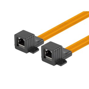 RJ45 INLINE COUPLER SLIM WINDOW CABLE 23CM LANBERG