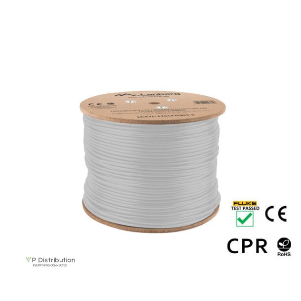 LAN CABLE CAT.7 SFTP 305M SOLID CU LSZH GREY CPR + FLUKE PASSED LANBERG