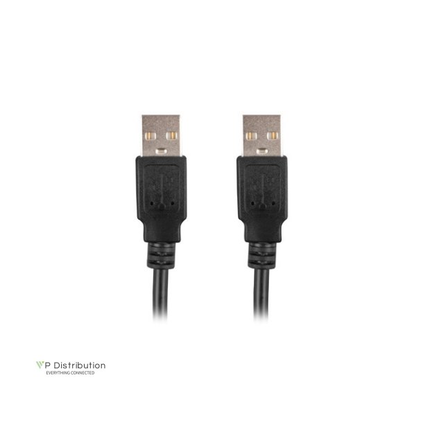 USB-A M/M 2.0 CABLE 0.5M BLACK LANBERG