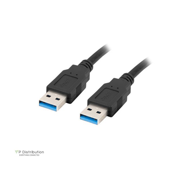 USB-A M/M 3.0 CABLE 1M BLACK LANBERG