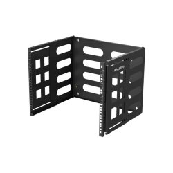 FOLDING BRACKET WALL-MOUNT 19" 8U 497X400/240 BLACK LANBERG