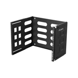 FOLDING BRACKET WALL-MOUNT 19" 8U 497X400/240 BLACK LANBERG
