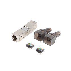 2X RJ45 CAT6A FTP PLUG 8P8C TOOL-LESS ADAPTER LANBERG