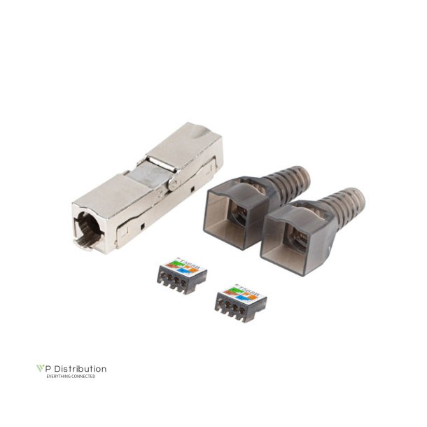 2X RJ45 CAT6A FTP PLUG 8P8C TOOL-LESS ADAPTER LANBERG