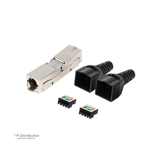 2X RJ45 CAT6 FTP PLUG 8P8C TOOL-LESS ADAPTER LANBERG