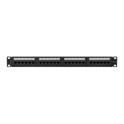 PATCH PANEL 24 PORT 1U 19" CAT.6A UTP BLACK LANBERG