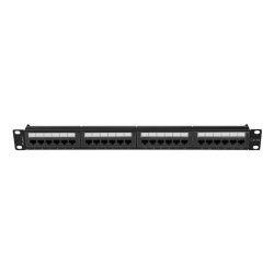 PATCH PANEL 24 PORT 1U 19" CAT.6A UTP BLACK LANBERG