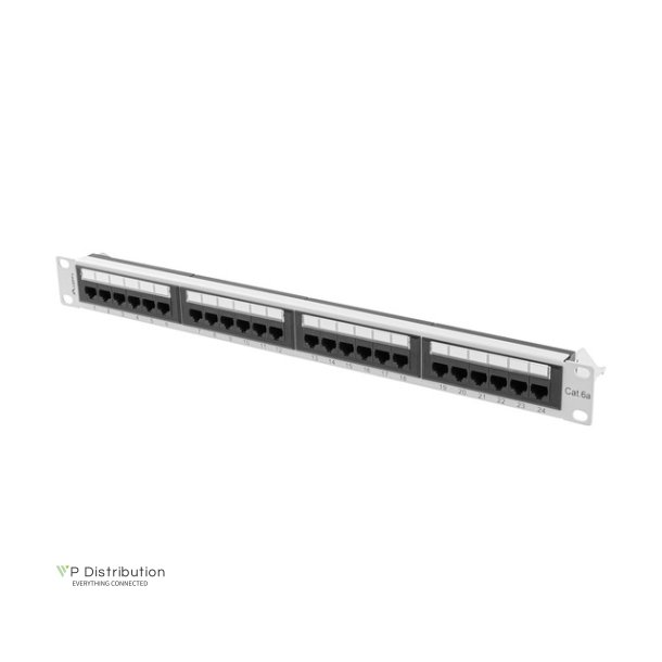PATCH PANEL 24 PORT 1U 19" CAT.6A UTP GREY LANBERG
