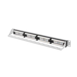 PATCH PANEL 24 PORT 1U 19" CAT.6A UTP GREY LANBERG