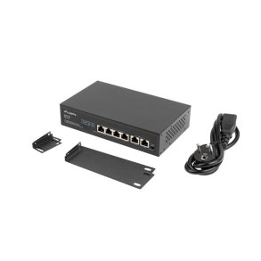SWITCH LANBERG 4X 100MB POE+/2X 100MB UNMANAGED RACK 10
