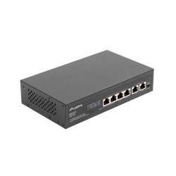 SWITCH LANBERG 4X 100MB POE+/2X 100MB UNMANAGED RACK 10"/19" FAST ETHERNET 60W