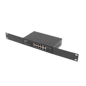 SWITCH LANBERG 8X 100MB POE+/2X 1GB UNMANAGED RACK 10