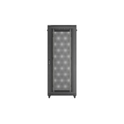 RACK CABINET 19" FREE-STANDING 42U/800X800 (FLAT PACK) WITH MESH DOOR BLACK LANBERG