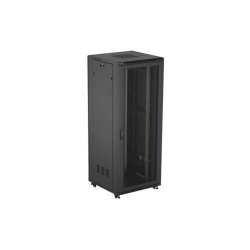 RACK CABINET 19" FREE-STANDING 42U/800X800 (FLAT PACK) WITH MESH DOOR BLACK LANBERG
