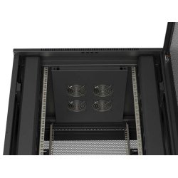 RACK CABINET 19" FREE-STANDING 42U/800X800 (FLAT PACK) WITH MESH DOOR BLACK LANBERG