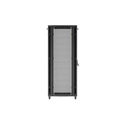 RACK CABINET 19" FREE-STANDING 42U/800X800 (FLAT PACK) WITH MESH DOOR BLACK LANBERG