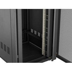 RACK CABINET 19" FREE-STANDING 42U/800X800 (FLAT PACK) WITH MESH DOOR BLACK LANBERG