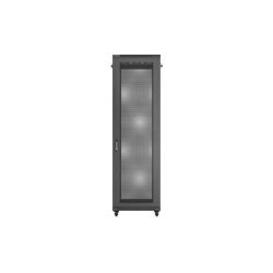 RACK CABINET 19" FREE-STANDING 42U/600X800 (FLAT PACK) WITH MESH DOOR BLACK LANBERG