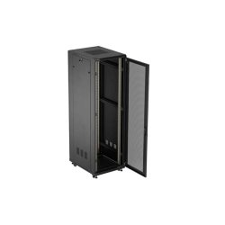 RACK CABINET 19" FREE-STANDING 42U/600X800 (FLAT PACK) WITH MESH DOOR BLACK LANBERG