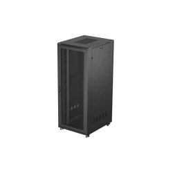 RACK CABINET 19" FREE-STANDING 42U/800X1000 (FLAT PACK) WITH MESH DOOR BLACK LANBERG