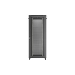 RACK CABINET 19" FREE-STANDING 42U/800X1000 (FLAT PACK) WITH MESH DOOR BLACK LANBERG