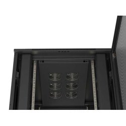 RACK CABINET 19" FREE-STANDING 42U/800X1000 (FLAT PACK) WITH MESH DOOR BLACK LANBERG