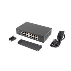SWITCH LANBERG RSGE-16 16X 1GB GIGABIT ETHERNET UNMANAGED RACK 10"/19"